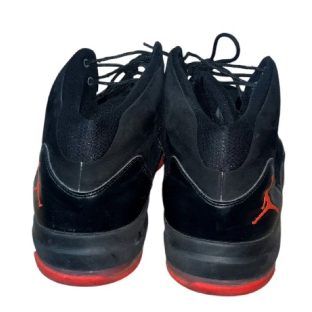 Jordan Max Aura Black Infared Red Basketball Sneakers Shoes Lace-Up Size Mens 18